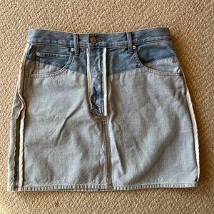 Helmut Lang Reverse Jean Mini Skirt